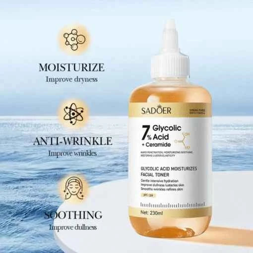 Sadoer 7% Glycolic Acid + ceramide Facial Toner 230ml